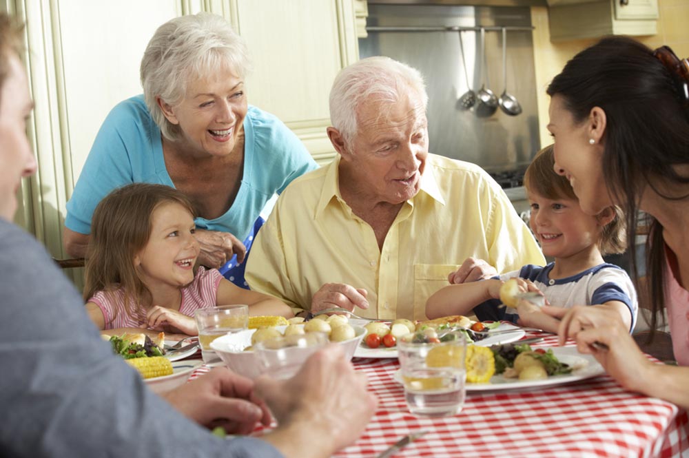 Living with Family - family meal